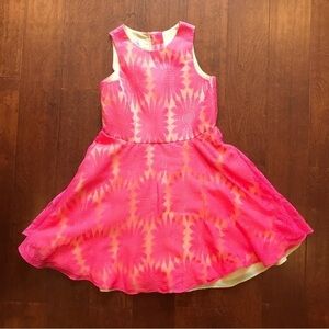 Pippa & Julie Barbie Pink Daisy Lace Dress with Back Contrast Zipper, Size 12